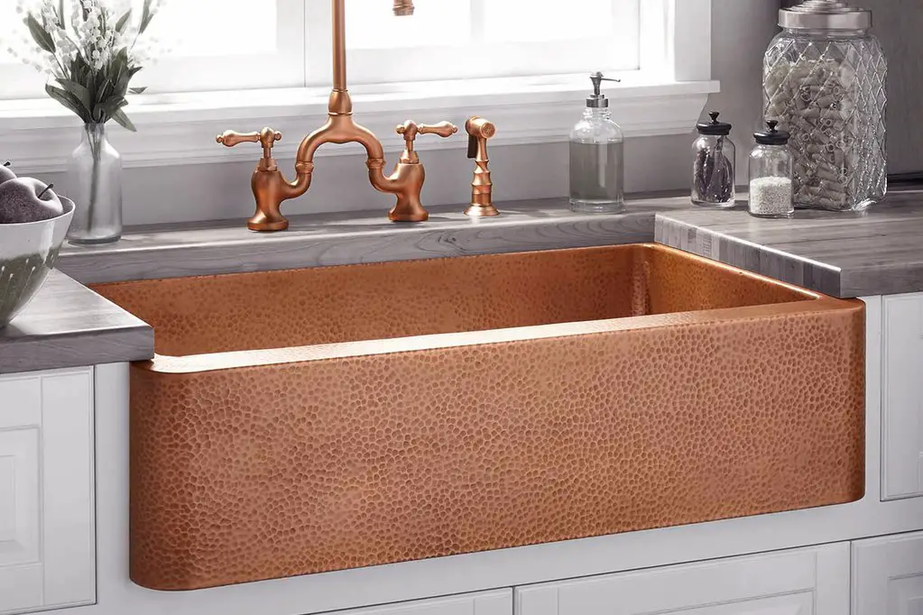 Copper kitchen sink