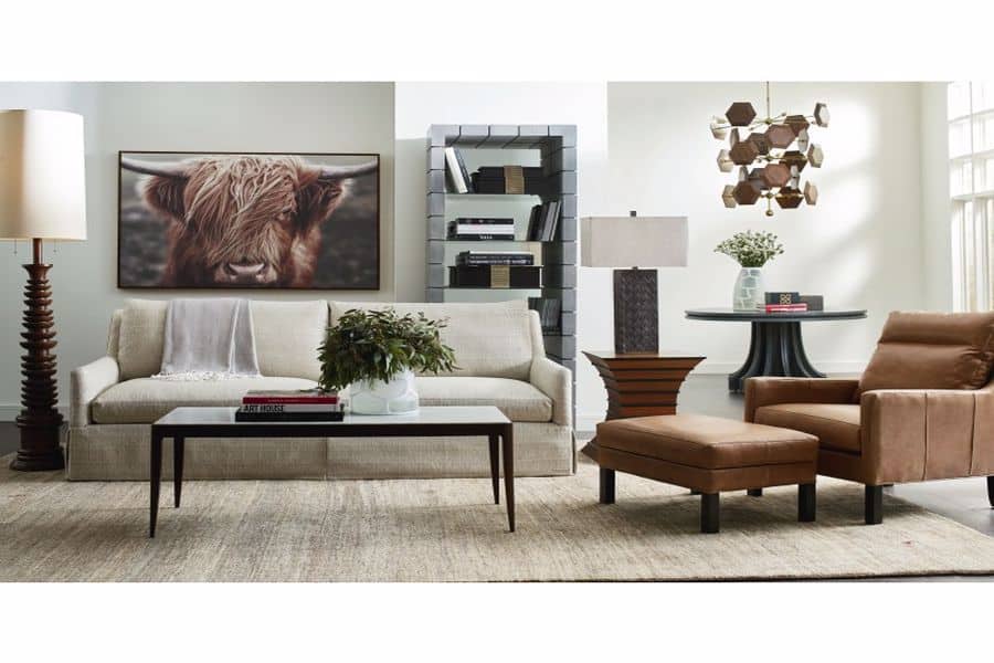Living room furnished with CR Laine furniture