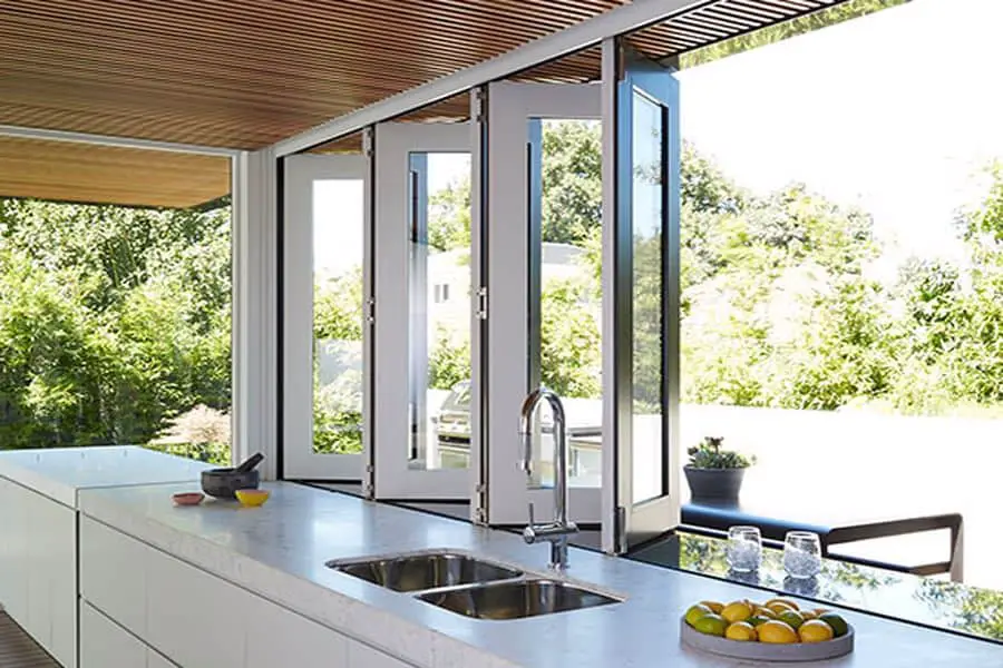 Open air kitchen with Jeld Wen Windows