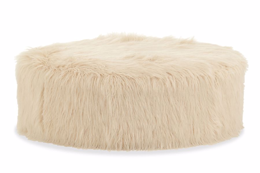 Jonathan Louis faux fur ottoman