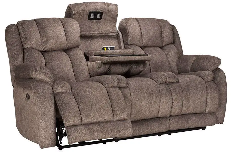 Brown reclining sofa