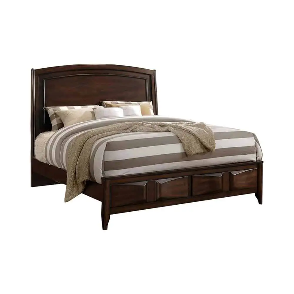 Pier 1 crisp and fine lined wooden queen sized bed
