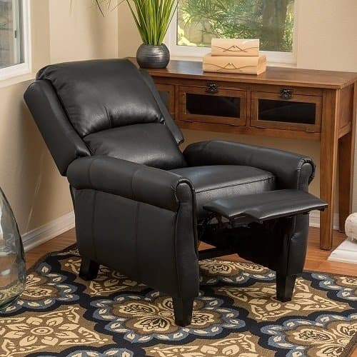 Pier 1 faux leather black recliner