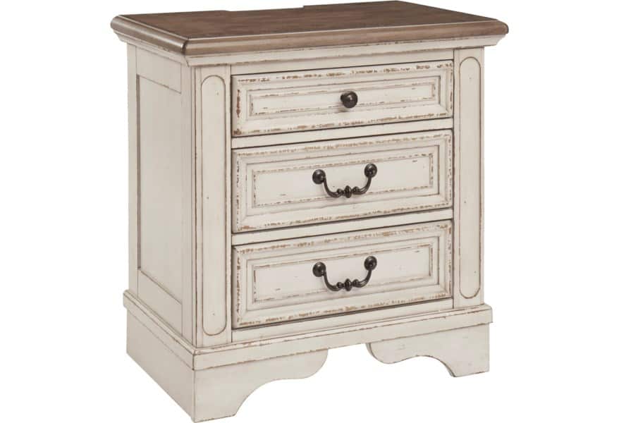 Pier 1 transitional open platform white nightstand