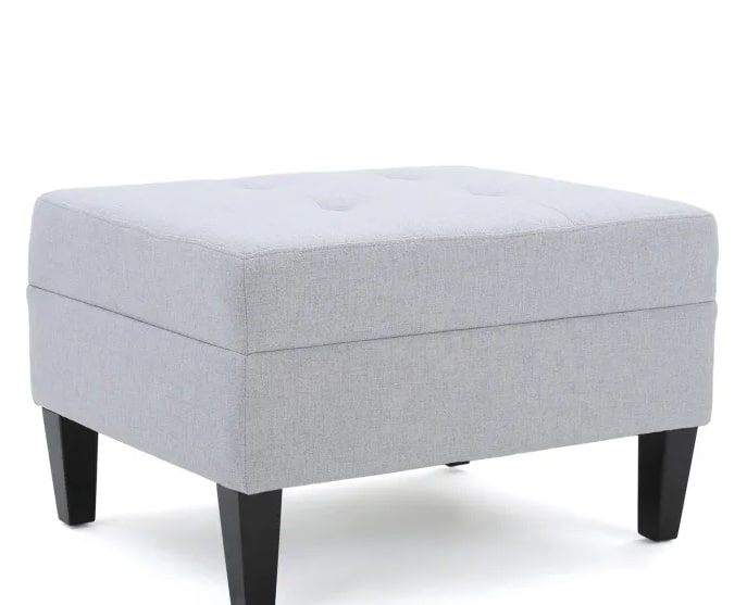 Pier 1 zahra dark gray tufted ottoman