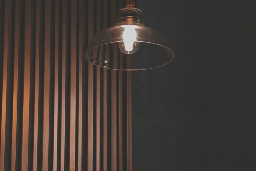 Pendant light with light on