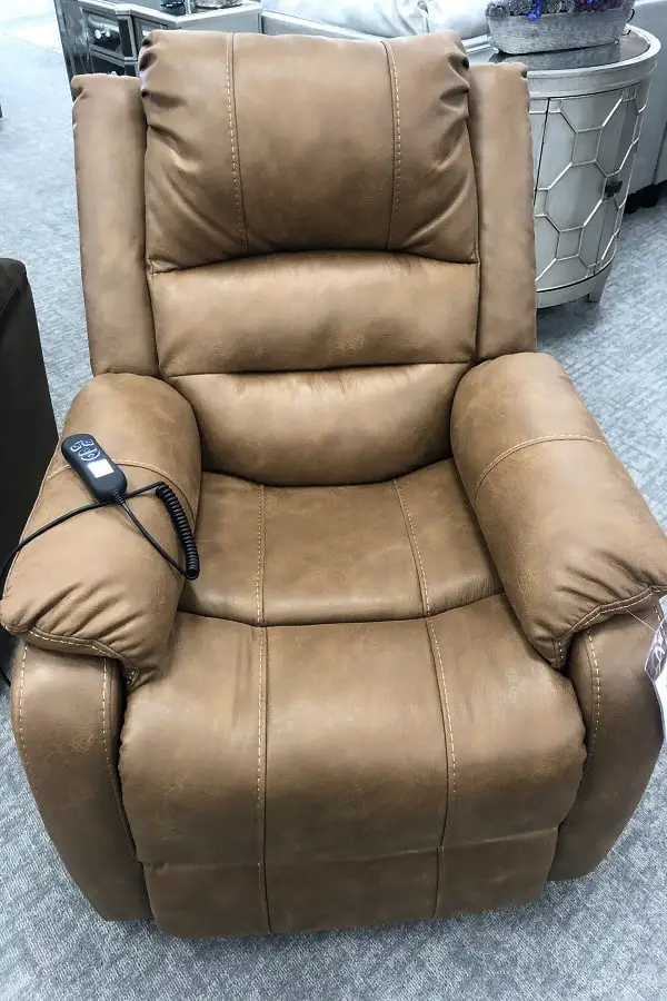 Leather recliner with remote control