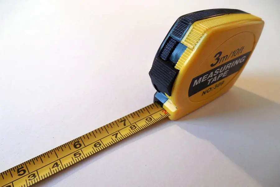 A yellow measuring tape