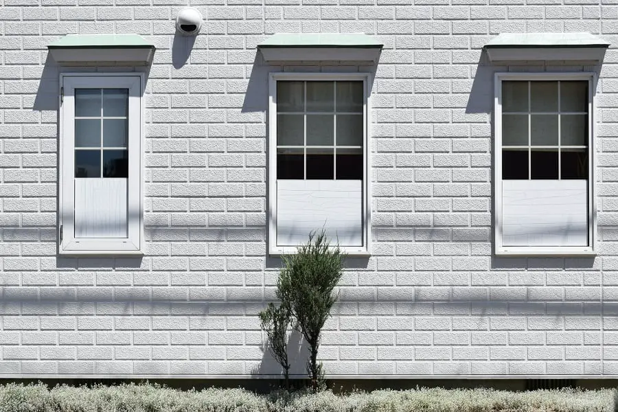 Exterior windows of a small house