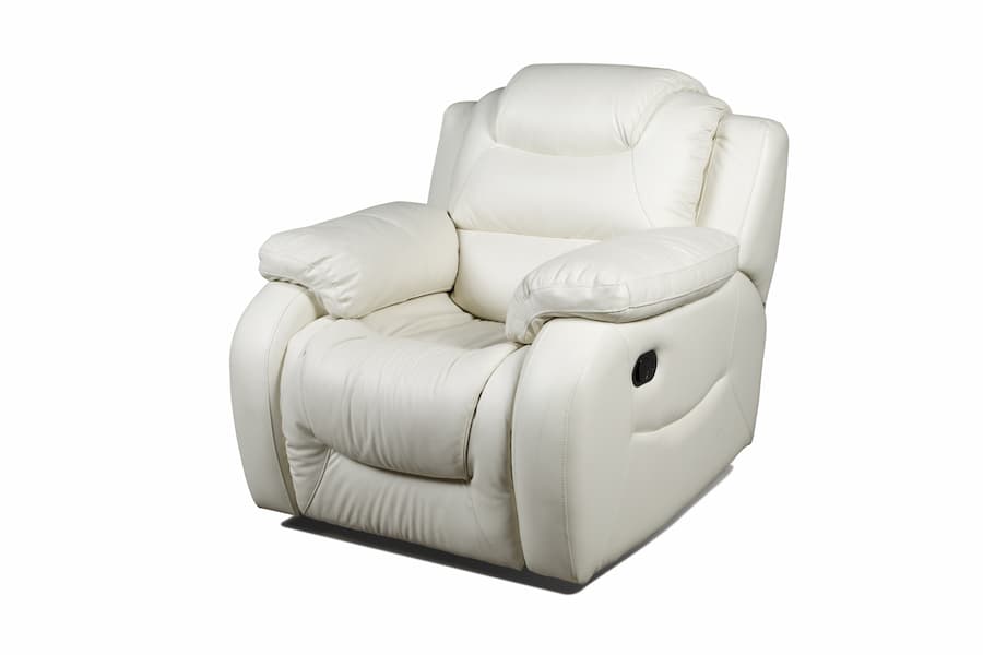 Minimalist white recliner chair