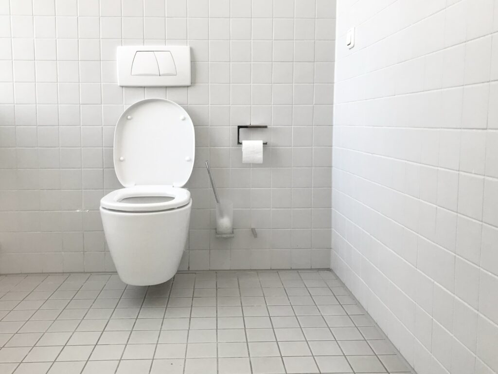 Photo of a bathroom with a toilet